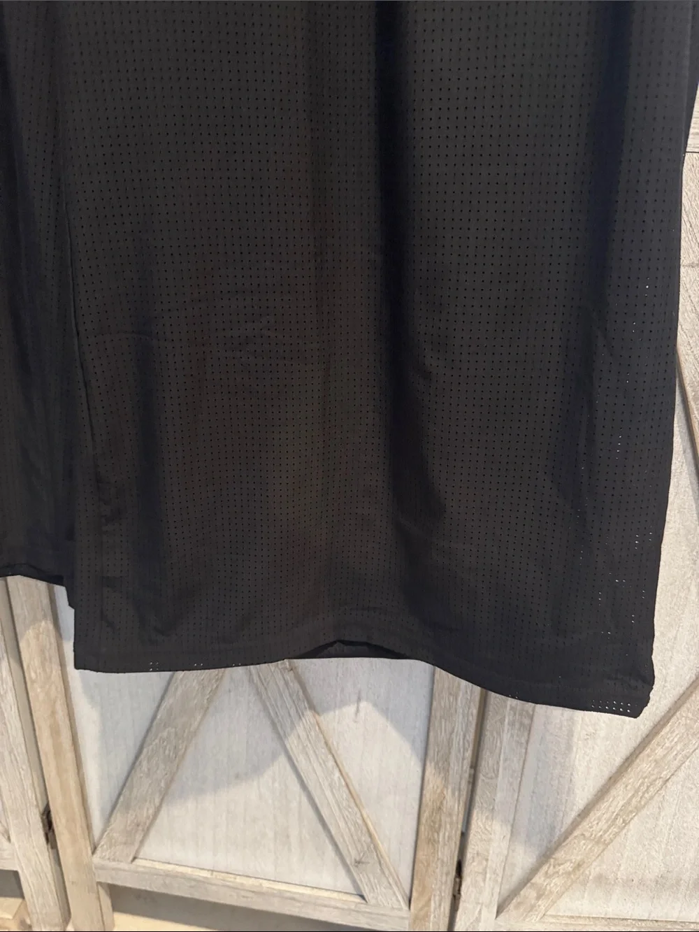 ALO Yoga Black Flow Mesh Mirage Wide-Leg Trouser